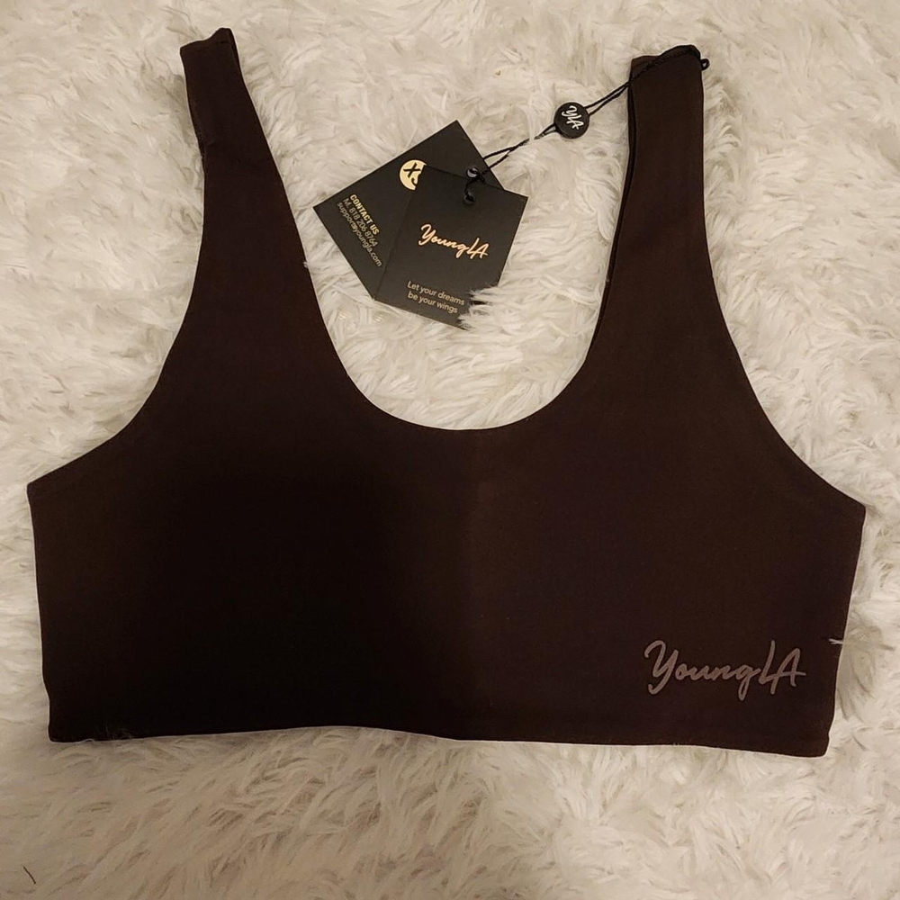 YoungLA Women’s Chocolate Brown Seamless Scoop Bralette XS